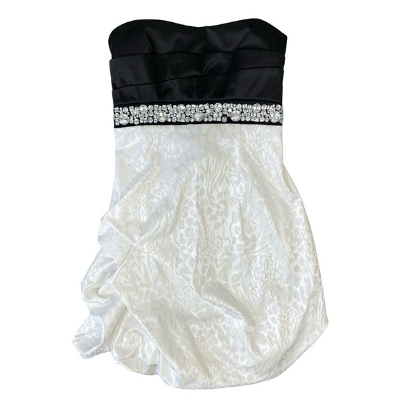 Jodi Kristopher Formal Black & White Sleeveless Dress Jr. Size 3 Formal Party - Picture 1 of 8
